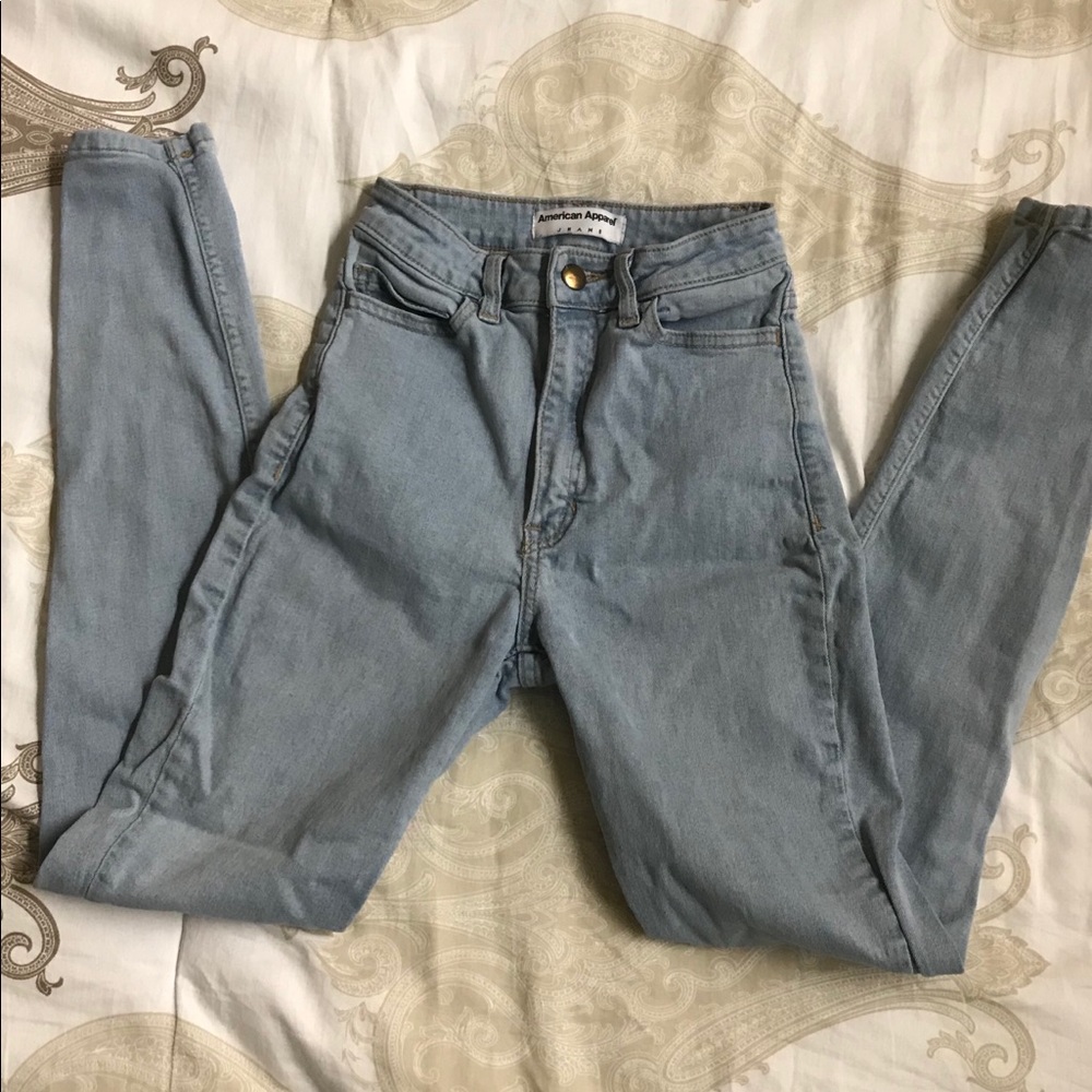 american apparel light wash jeans